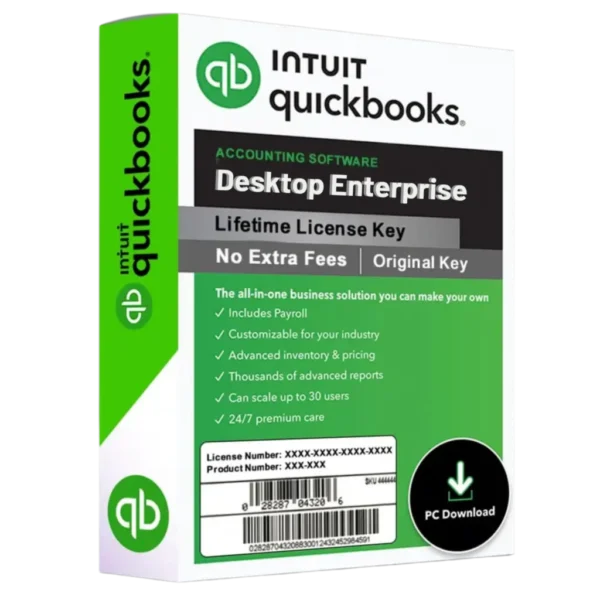 QuickBooks Desktop Entreprise 2024 | Original and Genuine Key | lifetime use | 30 Users