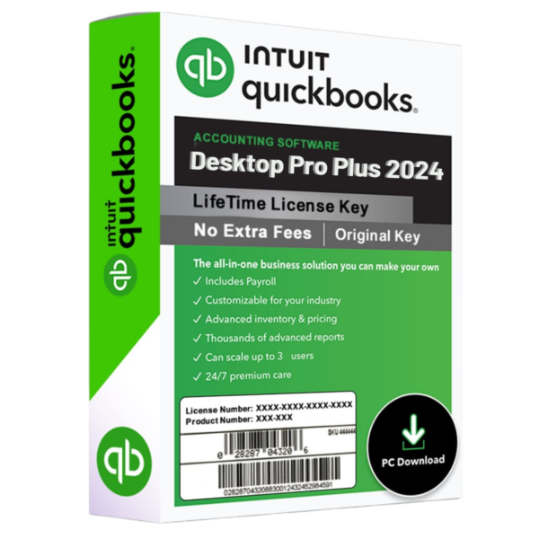 QuickBooks Desktop Pro Plus 2024 | Original and Genuine Key | lifetime use | 5 Users